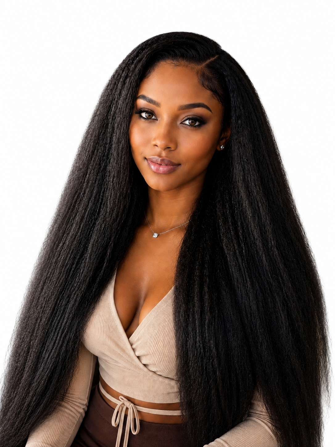 Kinky straight luxury hair model